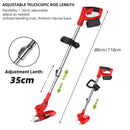 Cordless Grass Trimmer Lawn Grass Brush Cutter Blade Whipper Snipper & 2 Battery - Tavice