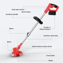 Cordless Grass Trimmer Lawn Grass Brush Cutter Blade Whipper Snipper & 2 Battery - Tavice