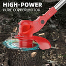 Cordless Grass Trimmer Lawn Grass Brush Cutter Blade Whipper Snipper & 2 Battery - Tavice