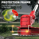 Cordless Grass Trimmer Lawn Grass Brush Cutter Blade Whipper Snipper & 2 Battery - Tavice