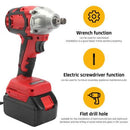 Cordless Power Impact Wrench Brushless Rattle Gun Drill Tool Socket w/ 2 Battery - Tavice
