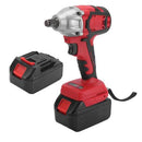 Cordless Power Impact Wrench Brushless Rattle Gun Drill Tool Socket w/ 2 Battery - Tavice