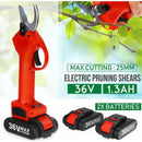 Cordless Rechargeable Electric Pruning Shears Secateur Branch Cutter + 2 Batteries - Tavice