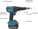 Cordless Rivet Gun 360W Heavy Duty Electric Rivet Gun Brushless Kit with Wrench for 0.1-0.2in Rivets & 18V Lithium Ion Battery - Tavice