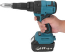 Cordless Rivet Gun 360W Heavy Duty Electric Rivet Gun Brushless Kit with Wrench for 0.1-0.2in Rivets & 18V Lithium Ion Battery - Battery Mate