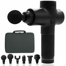 Cordless Strong Massage Gun LCD Deep Tissue Percussion Massager Muscle + 6 Heads - Battery Mate