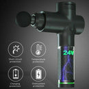 Cordless Strong Massage Gun LCD Deep Tissue Percussion Massager Muscle + 6 Heads - Battery Mate