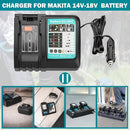[DC18RC] 18V Rapid Car Charger for Makita Batteries – 12V/24V Vehicle Charger with LED Display | Replacement for Makita BL1850 / BL1860 / BL1430 & More - Tavice