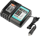 [DC18RC] 18V Rapid Car Charger for Makita Batteries – 12V/24V Vehicle Charger with LED Display | Replacement for Makita BL1850 / BL1860 / BL1430 & More - Tavice