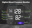 Digital Wrist Blood Pressure Monitor BP Machine Large Cuff Auto Wireless Black - Tavice