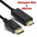 Display Port Male to HDMI Male Cable | 4K UltraHD - Tavice