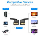 DisplayPort to Display Port Cable DP to DP Male to Male 1.8m 1080p@60hz Full HD - Tavice