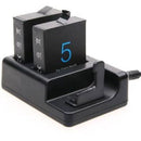 Dual Battery + Remote Control Charger Micro Mini USB for GoPro HERO 8 7 6 5 - Tavice