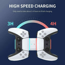 Dual Charger Compatible Charging Dock Station Stand Suit Sony PS5 Playstation 5 Controller - Tavice