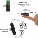 Dual Headphone Charger Splitter Adapter 2 in 1 iPhone 12 11 Pro Mini Max X XR 8 - Tavice