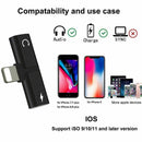 Dual Headphone Charger Splitter Adapter 2 in 1 iPhone 12 11 Pro Mini Max X XR 8 - Tavice