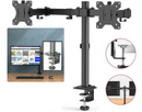 Dual LCD / LED Monitor Desk Mount Stand Heavy Duty Fully Adjustable fits 2 Screens up to 27" - Tavice