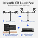 Dual LCD / LED Monitor Desk Mount Stand Heavy Duty Fully Adjustable fits 2 Screens up to 27" - Tavice