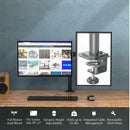 Dual LCD / LED Monitor Desk Mount Stand Heavy Duty Fully Adjustable fits 2 Screens up to 27" - Tavice