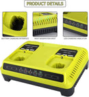 Dual Port Rapid Charger P117 for Ryobi One + Plus P108 Li - ion Ni - CD Ni - MH 18V AU - Tavice