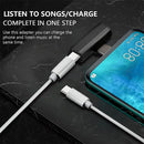 Dual Type C adapter splitter to USB-C Headphone and charge Audio Converter AU - Tavice