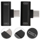 Dual Type C adapter splitter to USB-C Headphone and charge Audio Converter AU - Tavice