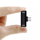 Dual Type C adapter splitter to USB-C Headphone and charge Audio Converter AU - Tavice