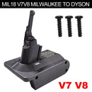 Dyson V7 Adapter for Milwaukee M18 18V Lithium Battery Converter to Replace for Dyson V7 Battery - Tavice