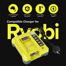 [Battery + Charger Combo] 40V & 36V Replacement Battery + Charger for Ryobi Cordless Power Tools.