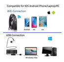Endoscope USB Inspection Camera Waterproof WiFi Borescope for iPhone Android PC - Tavice