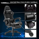 Ergonomic Massage LED Racing Chair , Reclining Swivel Heavy High Back Office PC Chair w/ Built-in Speaker-Black - Tavice