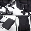 Ergonomic Massage LED Racing Chair , Reclining Swivel Heavy High Back Office PC Chair w/ Built-in Speaker-Black - Tavice