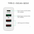 Fast Charging Charger QC3.0 48W PD USB Type C Hub Wall Plug Travel Adapter 4port - Battery Mate
