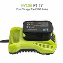 Fast Rapid Charger For Ryobi One+ 18V P108 P104 Li - ion Batteries - Tavice