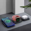 Foldable 3-in-1 Wireless Charger with Magnetic Charging Pad, Fast Charging Station, and Portable Stand - Tavice