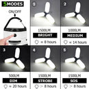 Foldable LED Solar Light Outdoor Waterproof Emergency Lamps Caravan Camping Lamp - Tavice