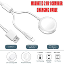 For Apple iPhone Watch iWatch 8 7 6 5 4 3 Magnetic 2 in 1 Charger Charging Cable - Tavice