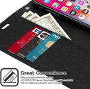 For iPhone 14 Pro Max Wallet Flip Denim Case Cover - Tavice