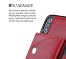For iPhone X Luxury Leather Wallet Shockproof Case Cover - Tavice