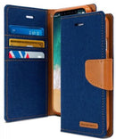 For iPhone XR Wallet Flip Denim Case Cover - Tavice