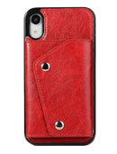 For iPhone XS Luxury Leather Wallet Shockproof Case Cover - Tavice