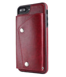 For iPhone XS Luxury Leather Wallet Shockproof Case Cover - Tavice