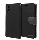 For iPhone XS Wallet Flip Denim Case Cover - Battery Mate