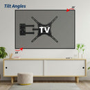 Full Motion TV Wall Mount Bracket Swivel Tilt 32 37 40 42 50 52 55 Inch LED LCD - Tavice