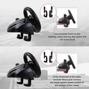 Gaming Racing Steering Wheel | 270 Degree Driving Force Sim with Responsive Gear and Pedals - Tavice