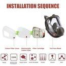 Gas Mask 7 in 1 Full Face Chemical Spray Painting Respirator Vapour 6800 - Tavice