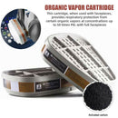 Gas Mask 7 in 1 Full Face Chemical Spray Painting Respirator Vapour 6800 - Tavice