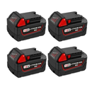 Generic Batteries for Milwaukee 18V 6.0Ah Battery Replacement | M18 Compatible Li-ion Battery | 4 Pack - Tavice