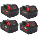 Generic Batteries for Milwaukee 18V 6.0Ah Battery Replacement | M18 Compatible Li-ion Battery | 4 Pack - Tavice