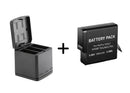 GoPro HERO 7 6 5 Black Battery Replacement + Multi-function Tripple Battery Dock Storage Charging Box 3in1 - Tavice